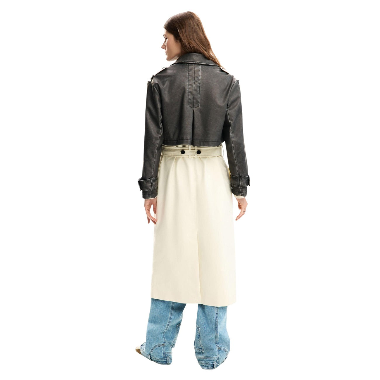 Veste femme Desigual avec ceinture – Beige