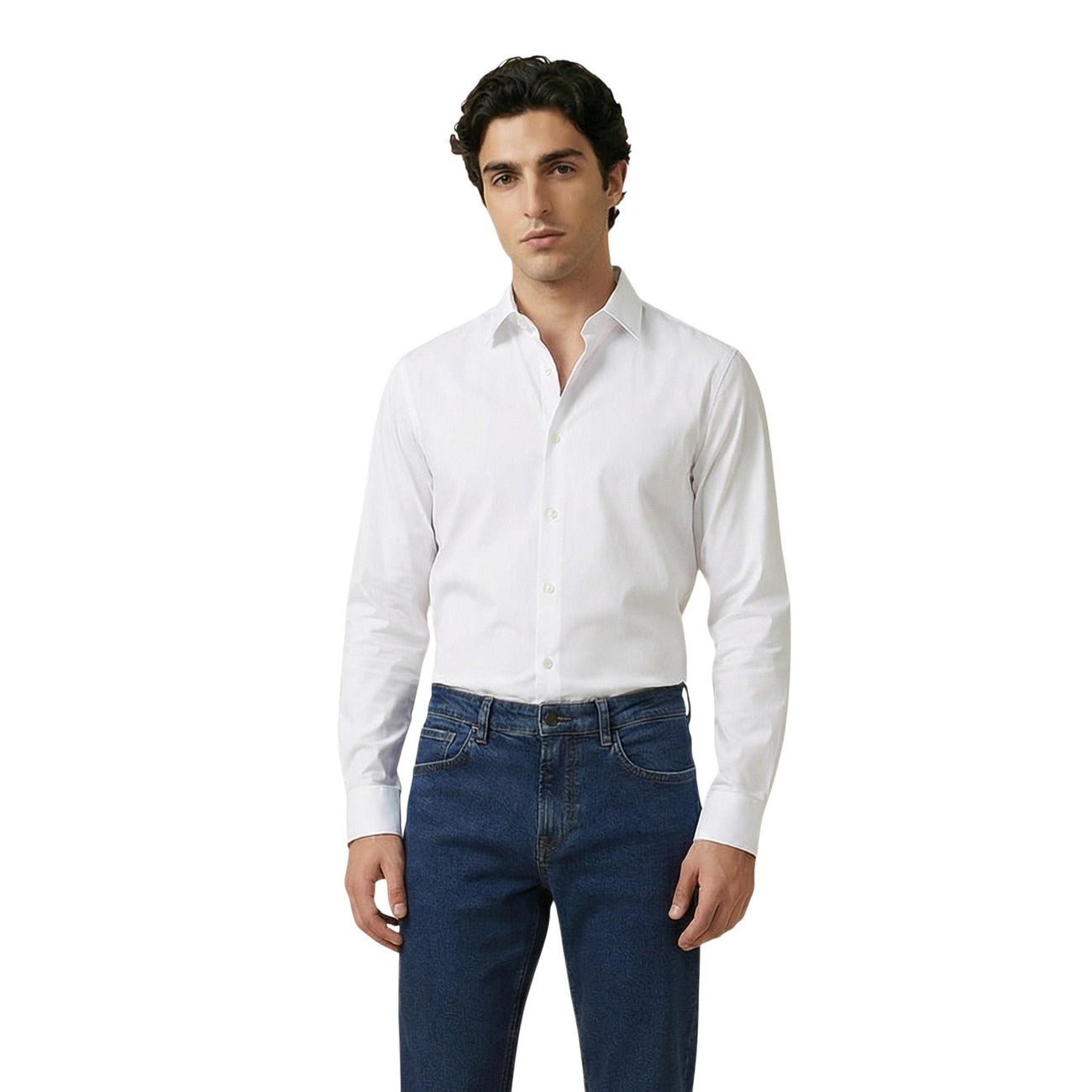 Armani Exchange Men's Shirt - Blue and White