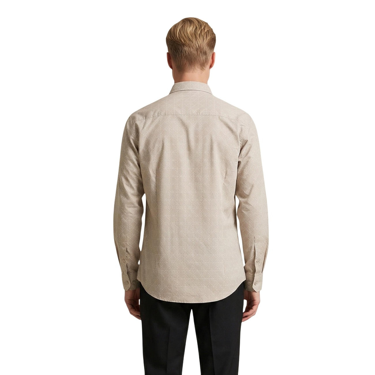 Chemise homme Gianni Lupo géométrique – Beige