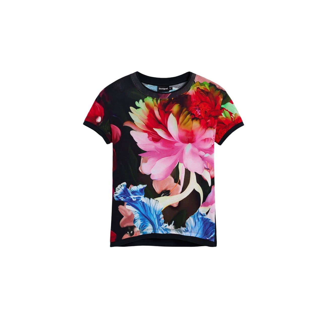 Desigual women's floral cotton t-shirt – Blue