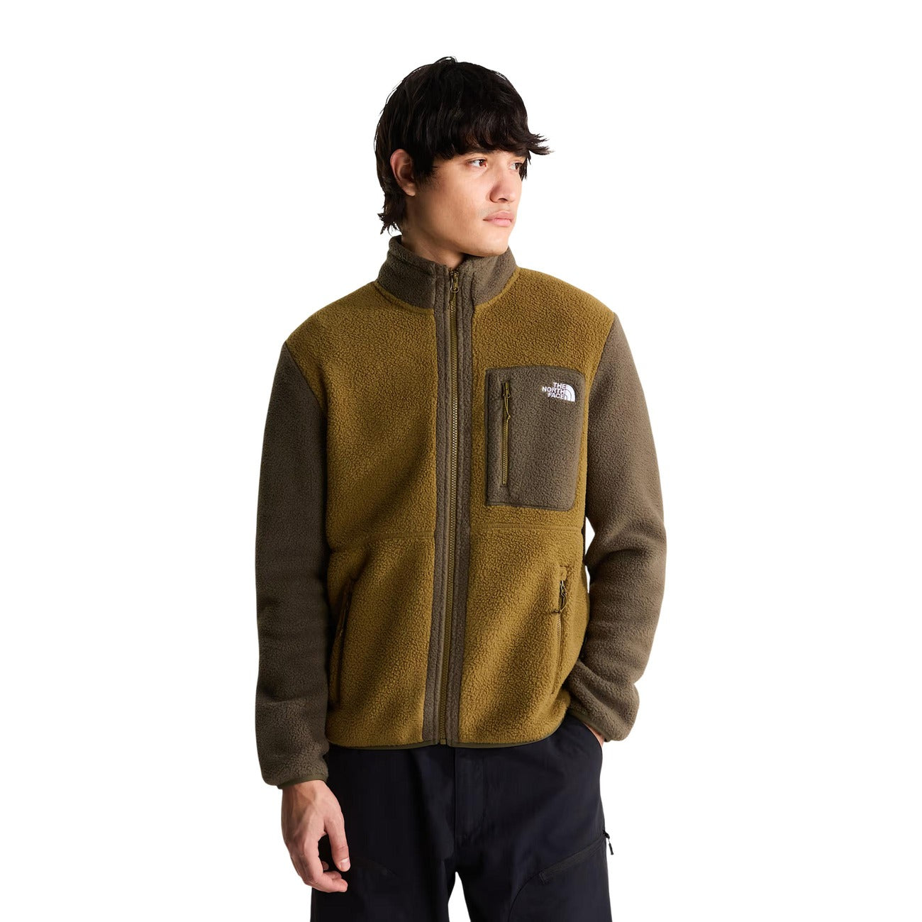 Veste zippée homme The North Face – Vert et gris