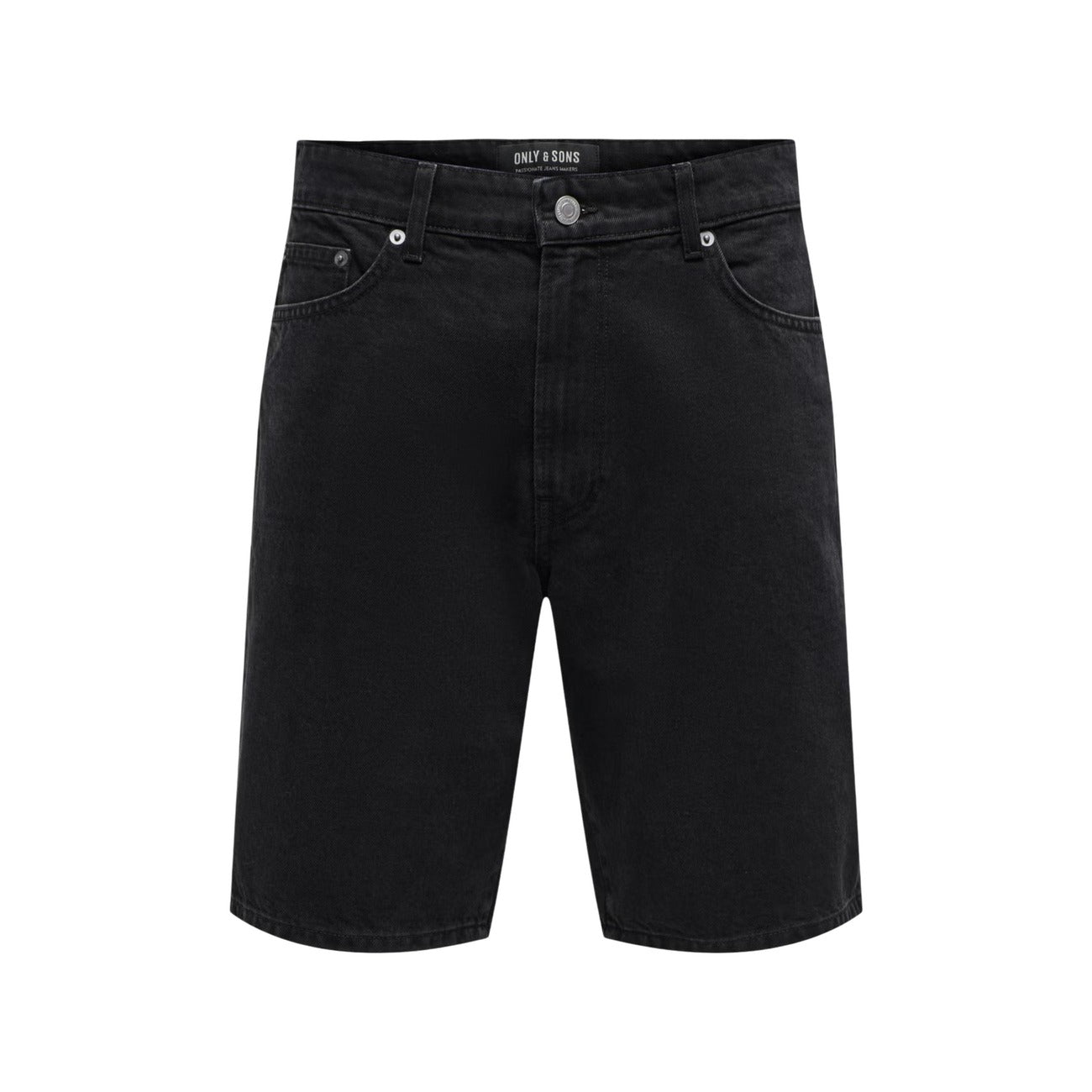Only & Sons Men's Denim Bermuda Shorts – Black