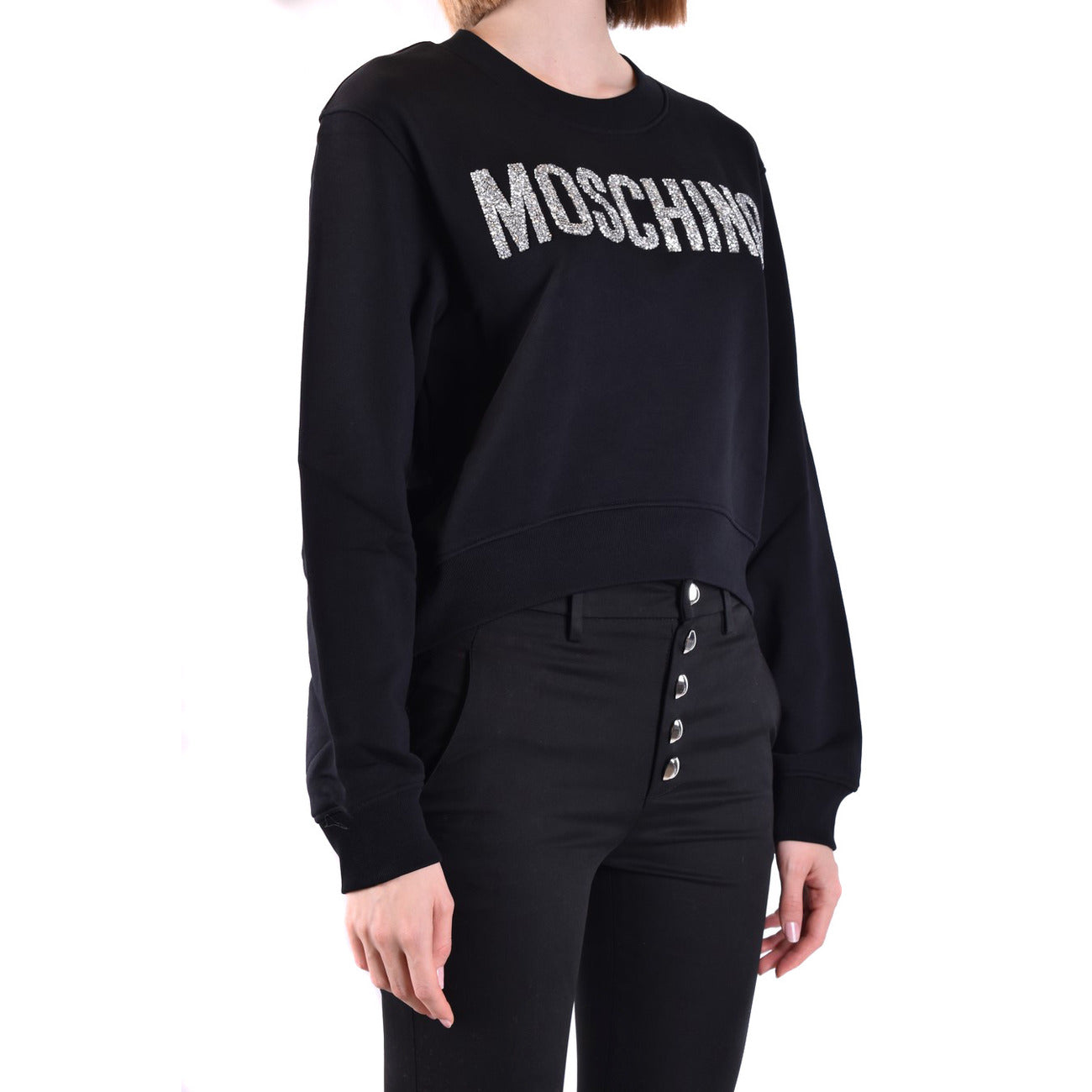 Women's Black Printed Sweatshirt – Moschino