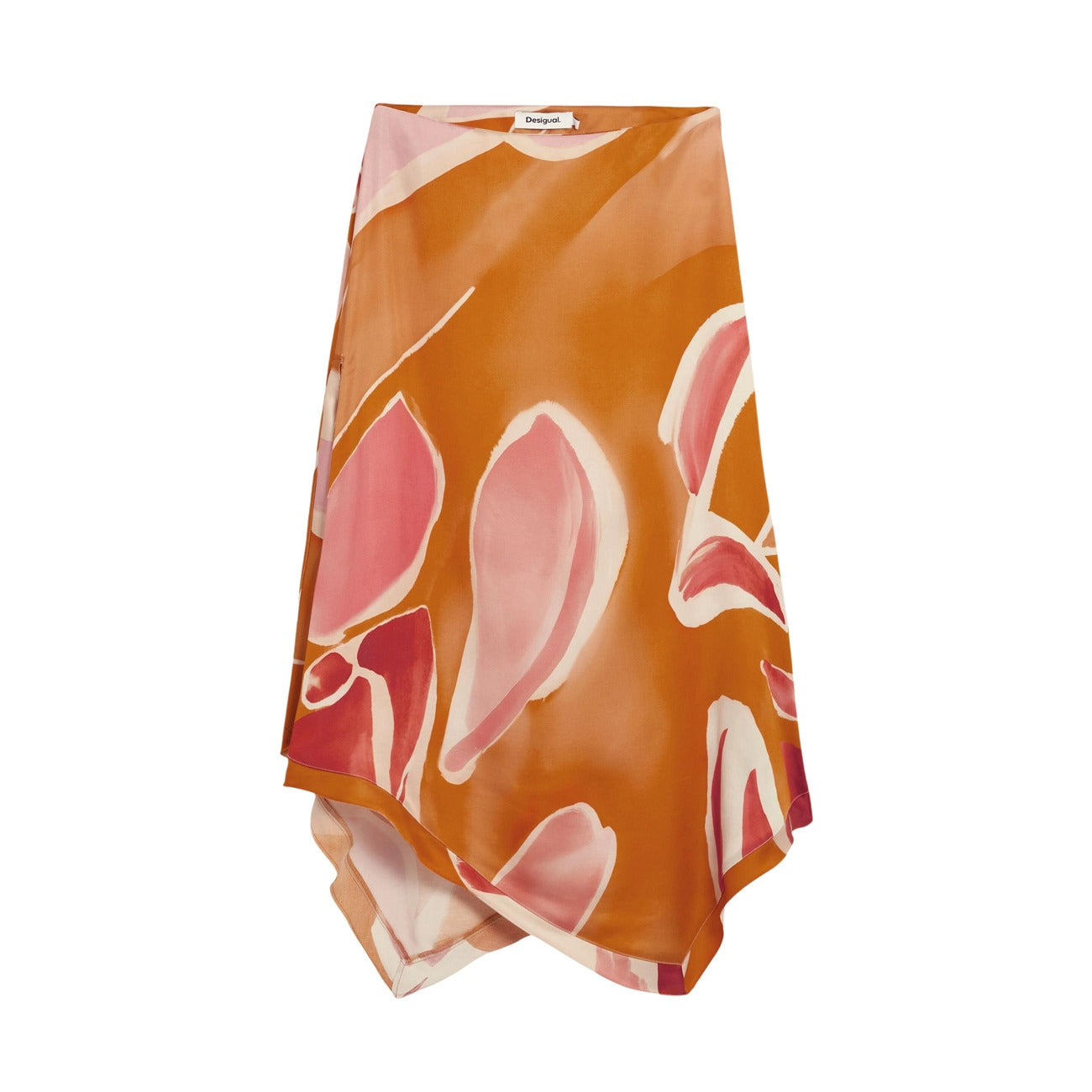Jupe Desigual Femme – Orange à Motif Coloré