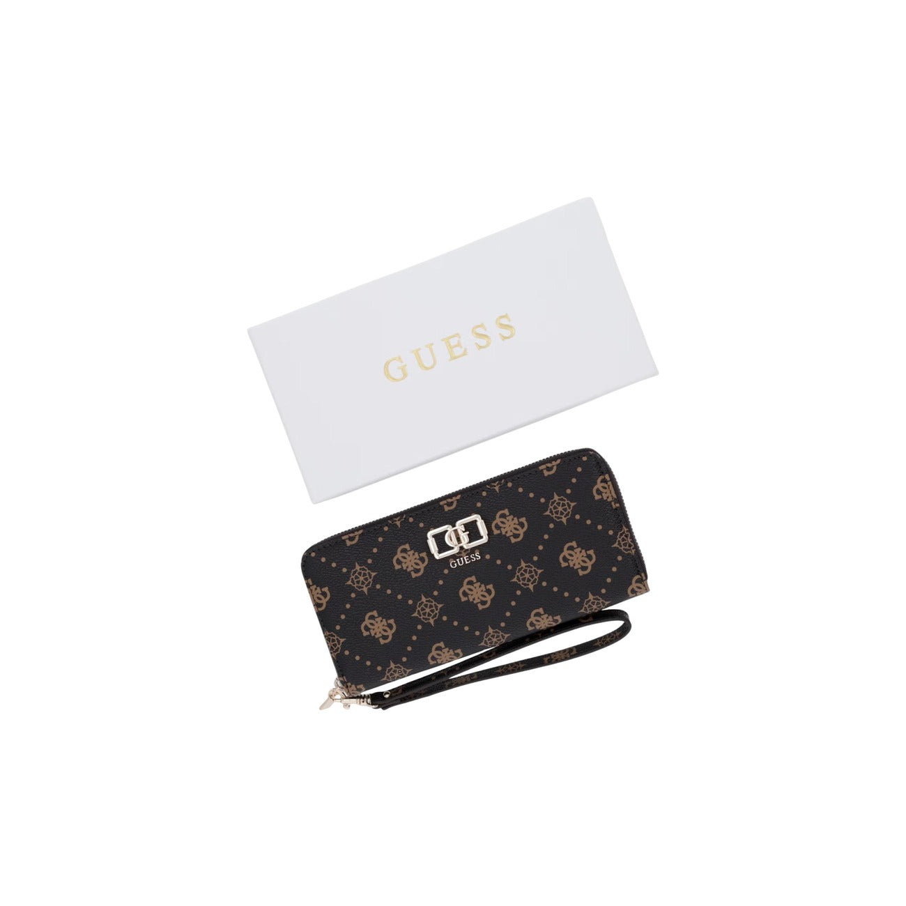 Portefeuille Guess Emelie Logo Femme – Marron