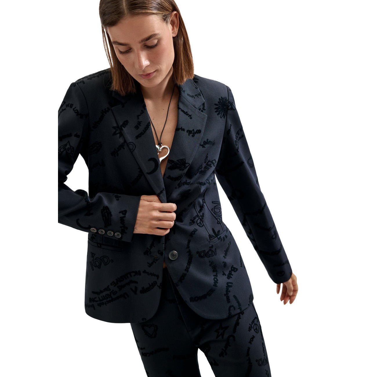 Veste Boutonnée Desigual Femme – Noir