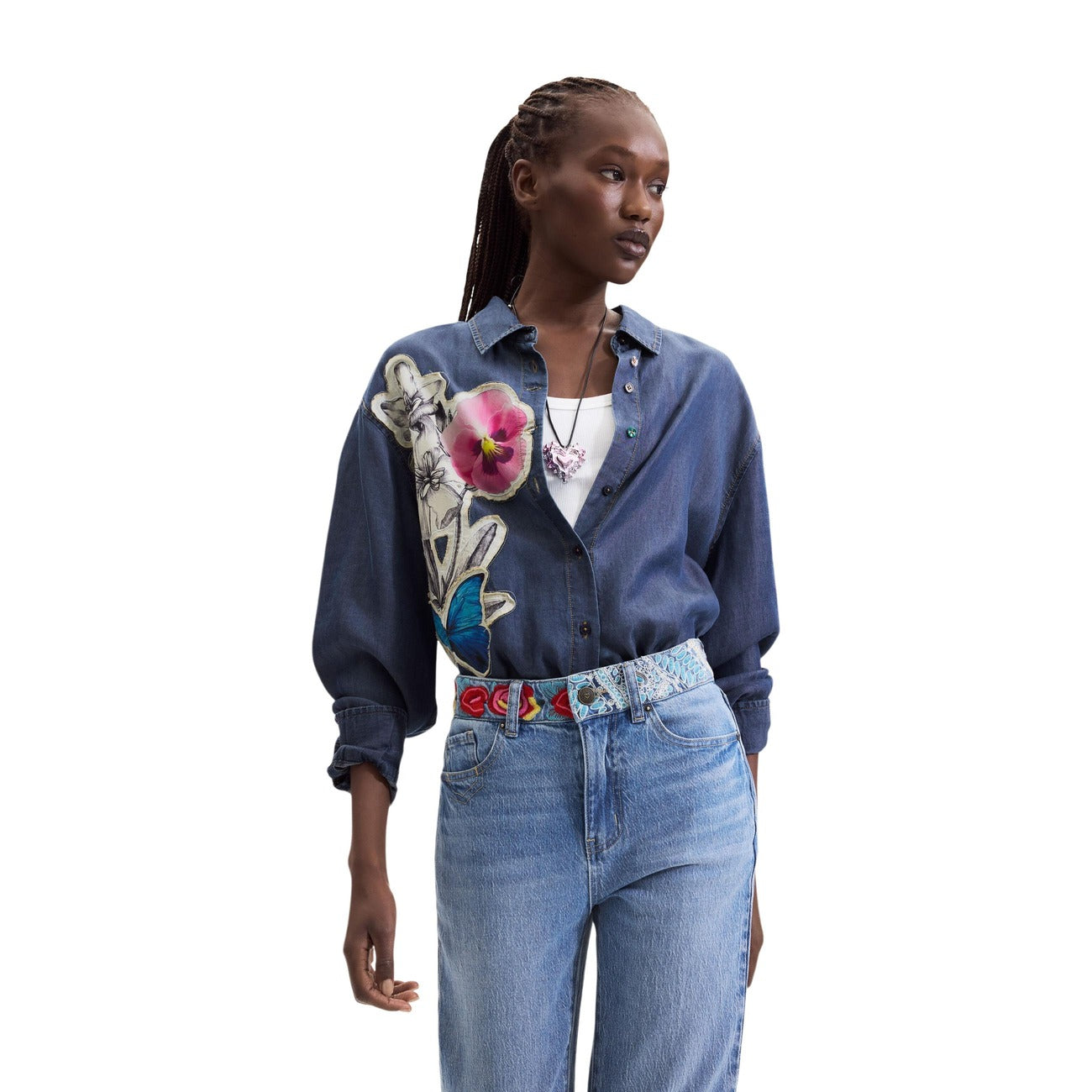 Women's Desigual printed jeans – Blue