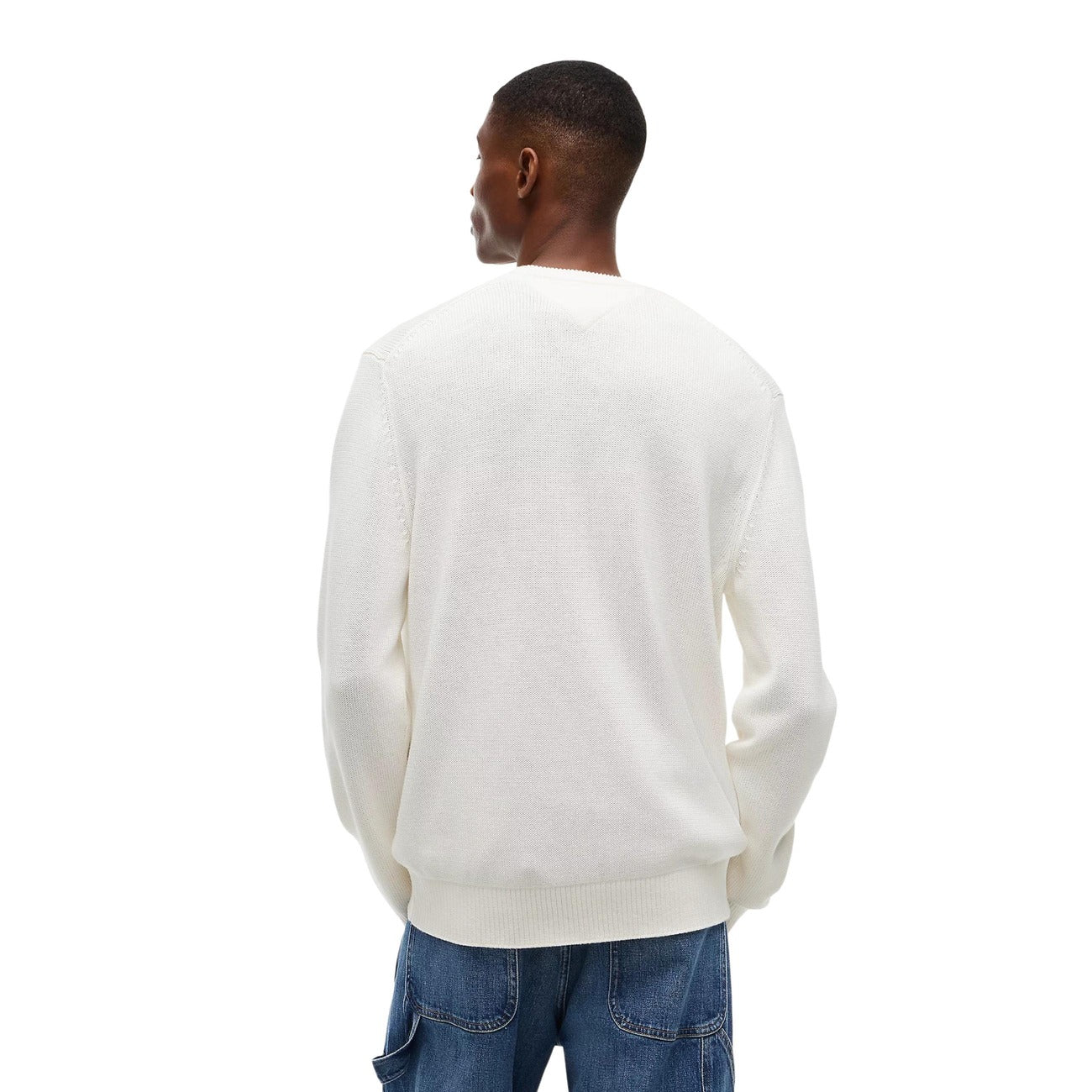 Tommy Jeans Men's Cotton Jumper – White