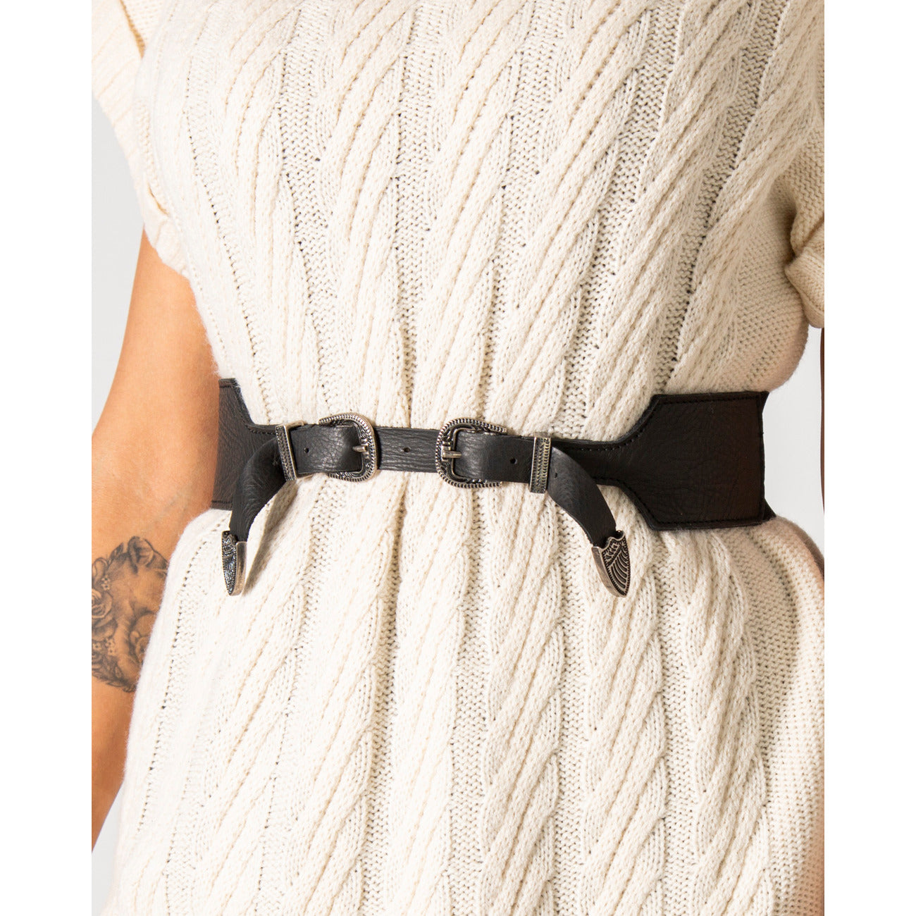 Ceinture One.0 Femme en Cuir – Marron et Noire