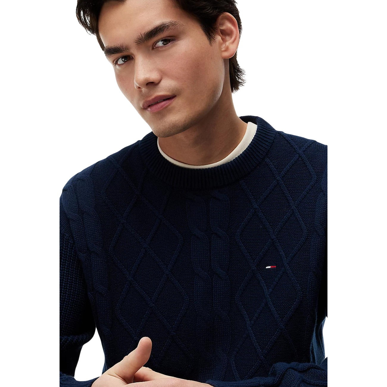Pull homme Tommy Jeans en coton bio – Bleu