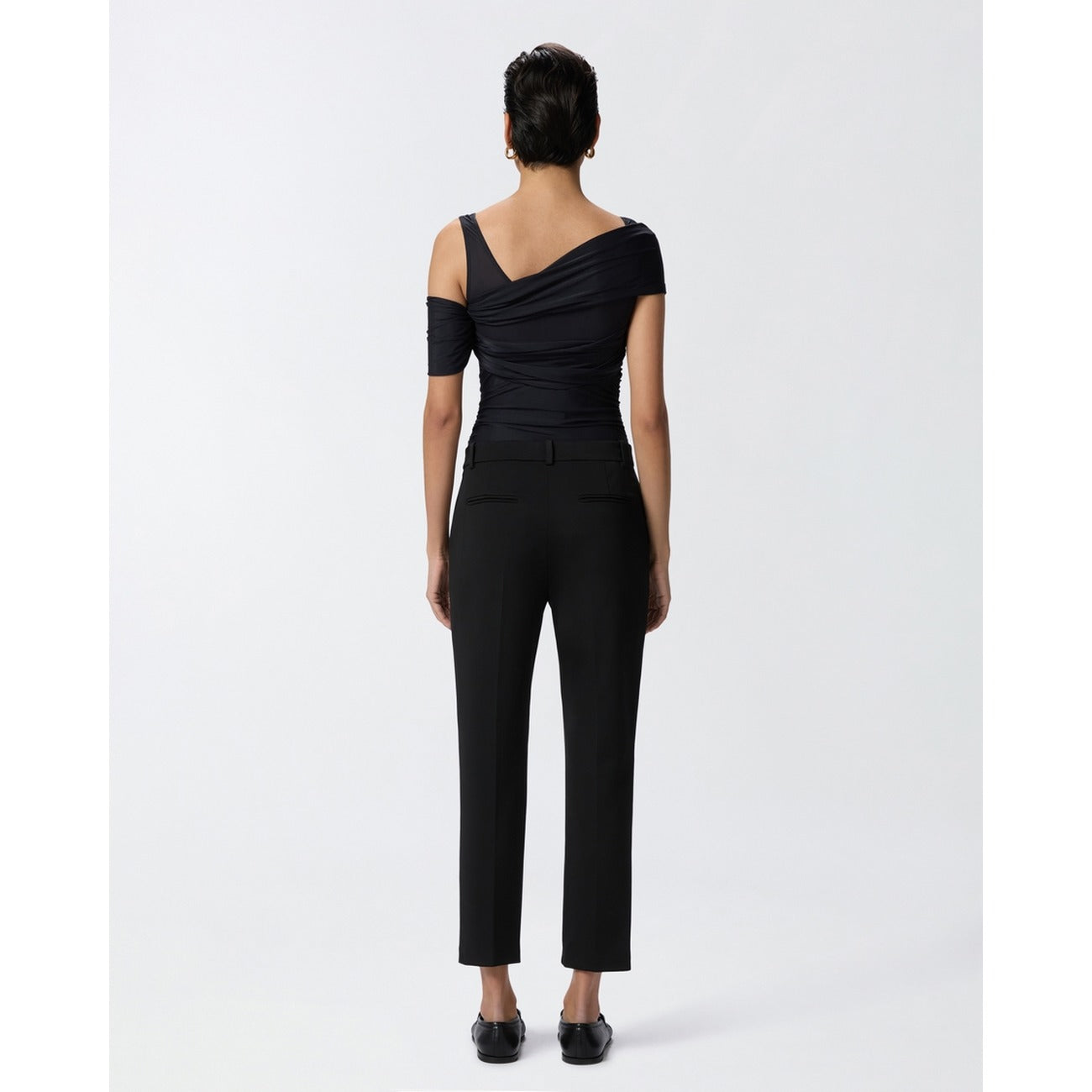 Pinko women's trousers in mixed viscose – Black