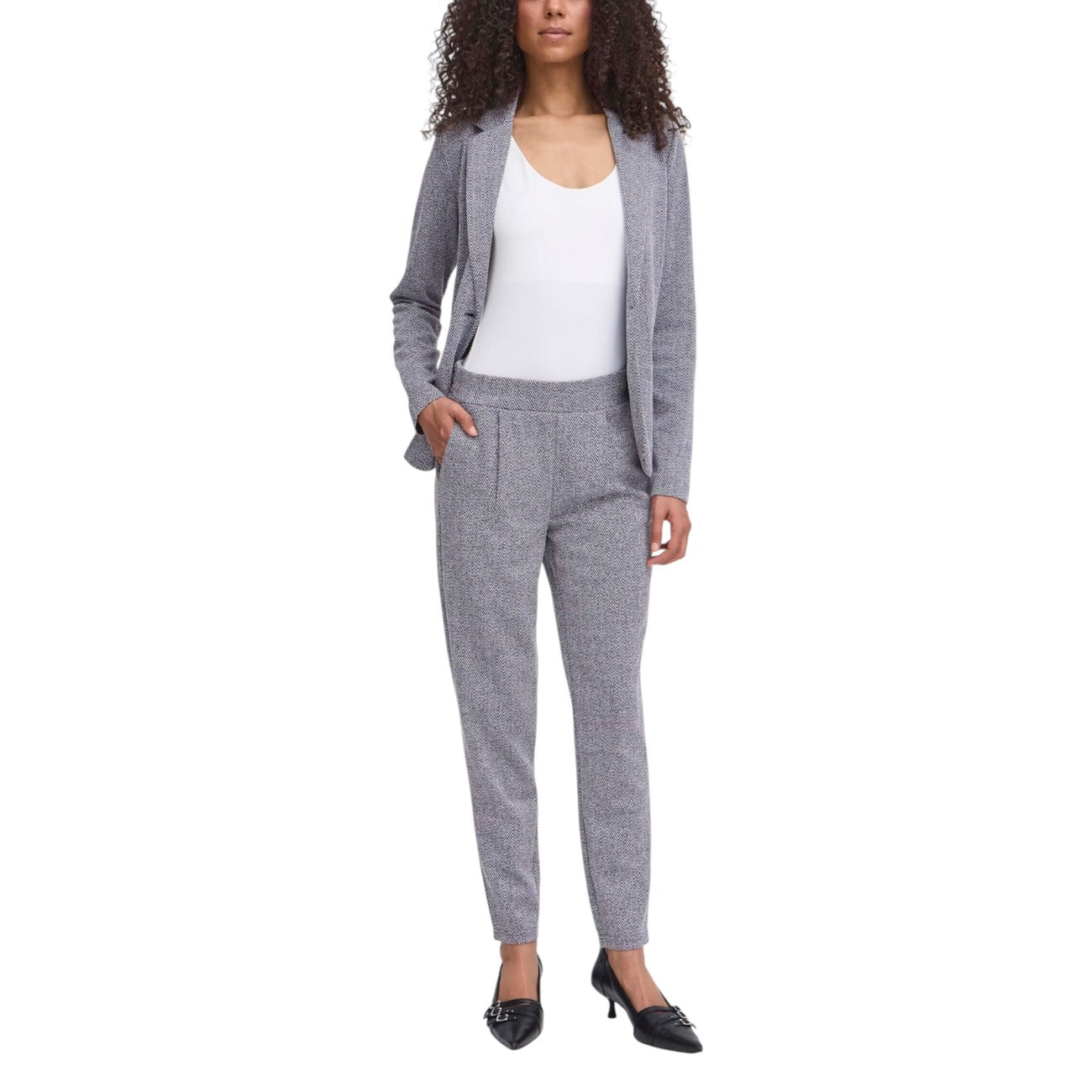 Pantalon femme bleu Ichi