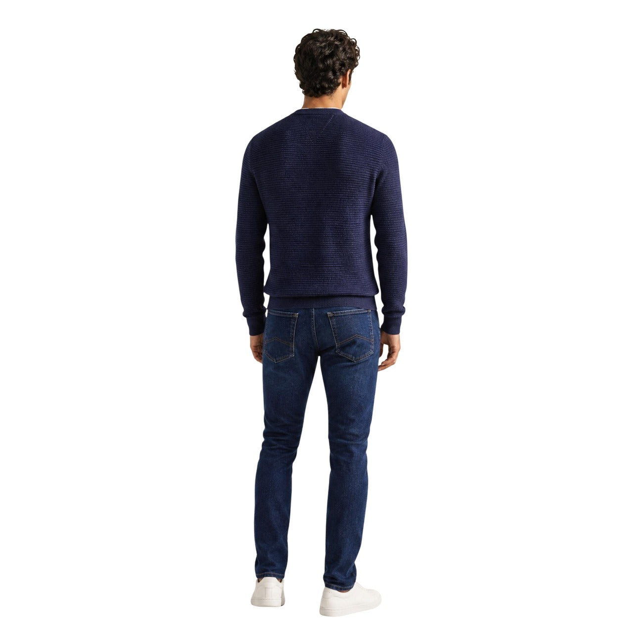 Men's blue cotton cashmere Tommy Hilfiger sweater