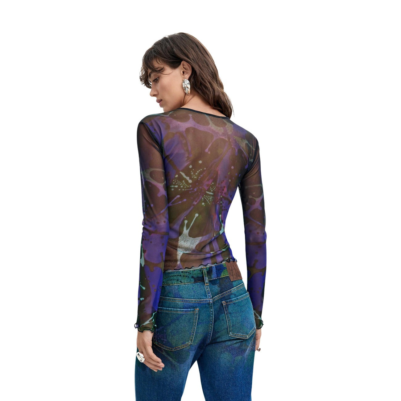 Women's Desigual Long-Sleeved T-Shirt – Violet