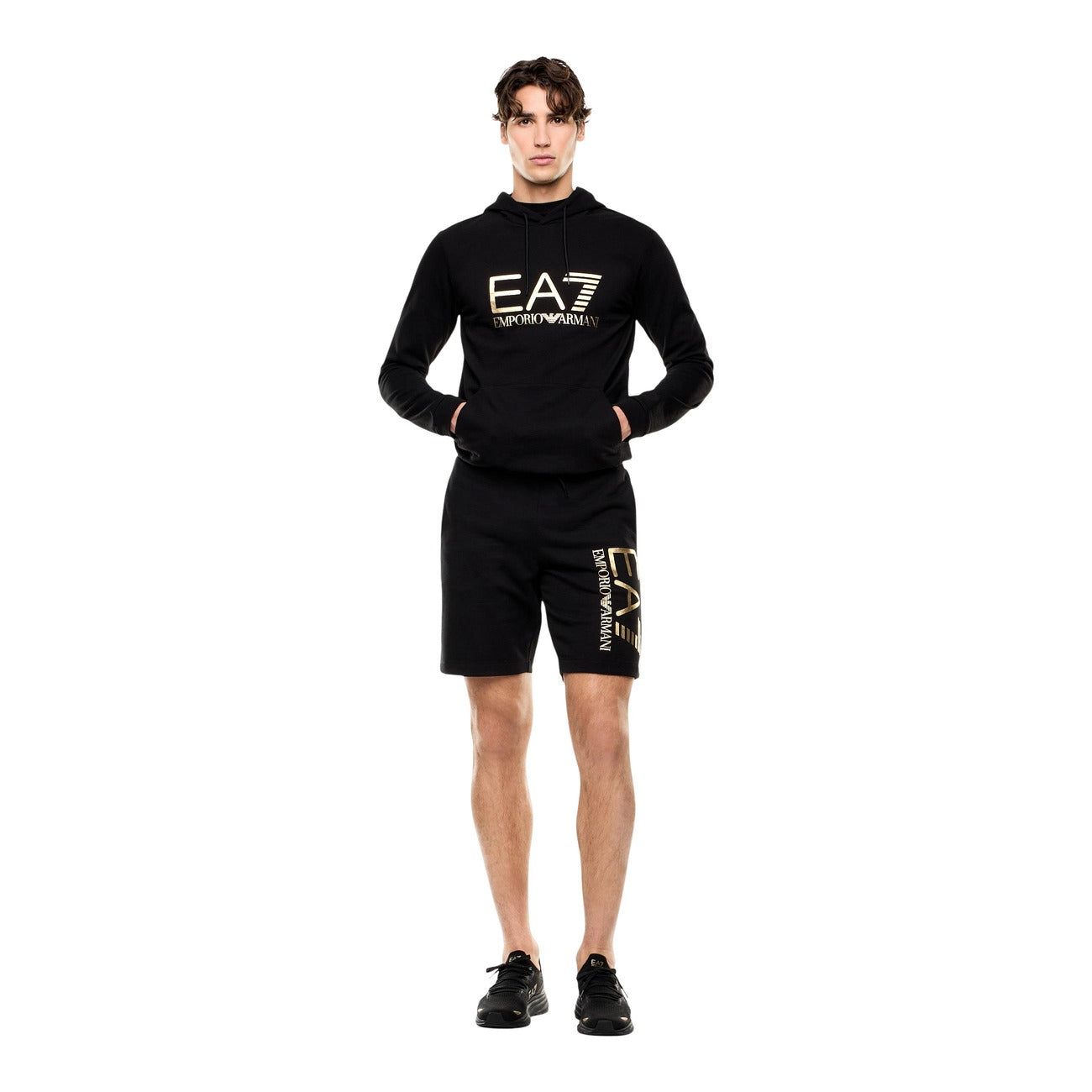 Sweat EA7 Homme en Coton – Noir