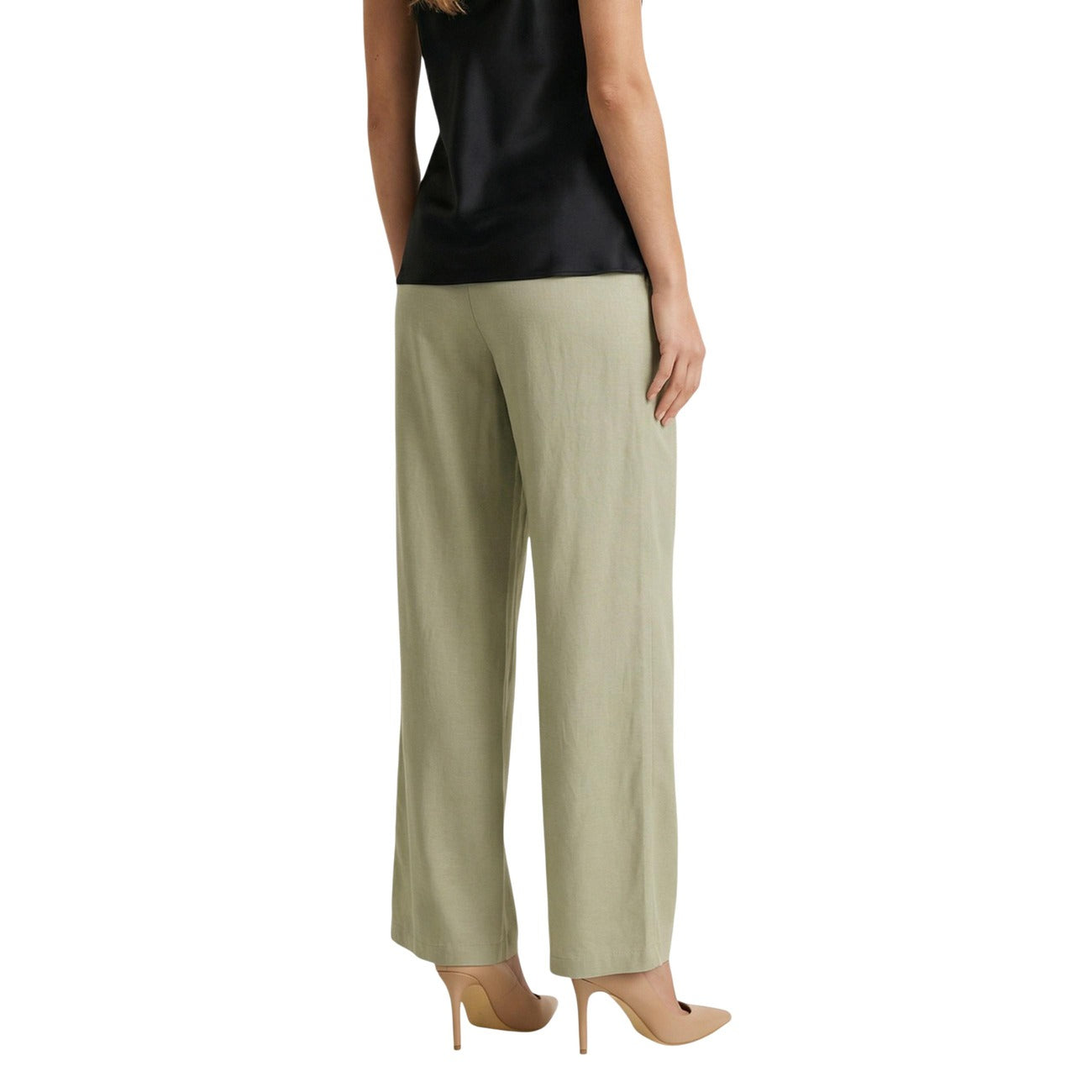 Pantalon femme Jacqueline De Yong en lin et viscose – Vert