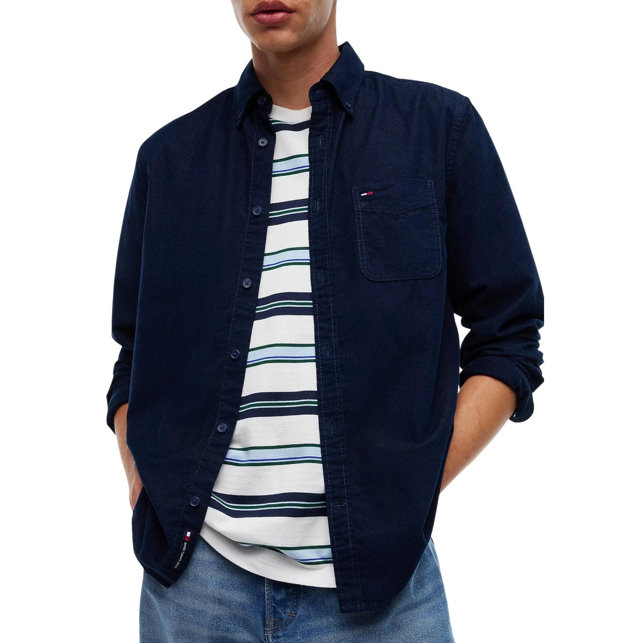Chemise en Jean Tommy Hilfiger Jeans Homme – Bleu