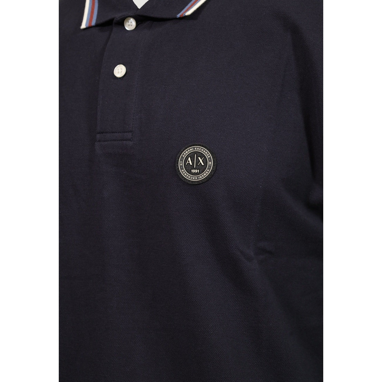 Polo Armani Exchange Homme Manches Longues – Bleu