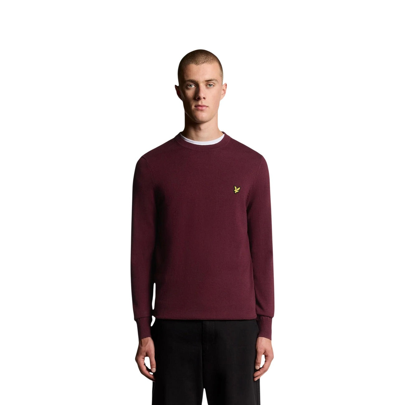Pull Lyle & Scott Homme en Coton – Bordeaux, Vert et Gris