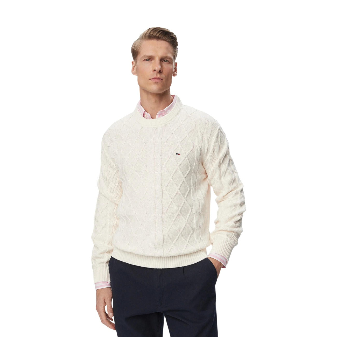 Men's white Tommy Hilfiger Jeans sweater