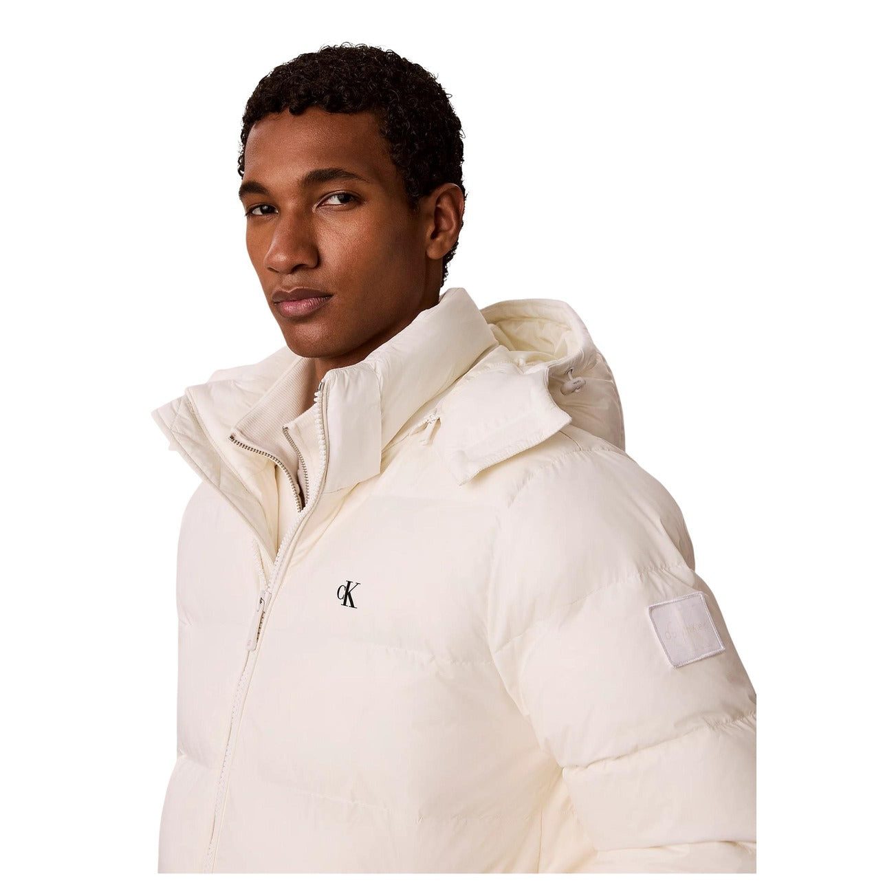 Veste Calvin Klein Jeans Homme à Capuche – Blanc