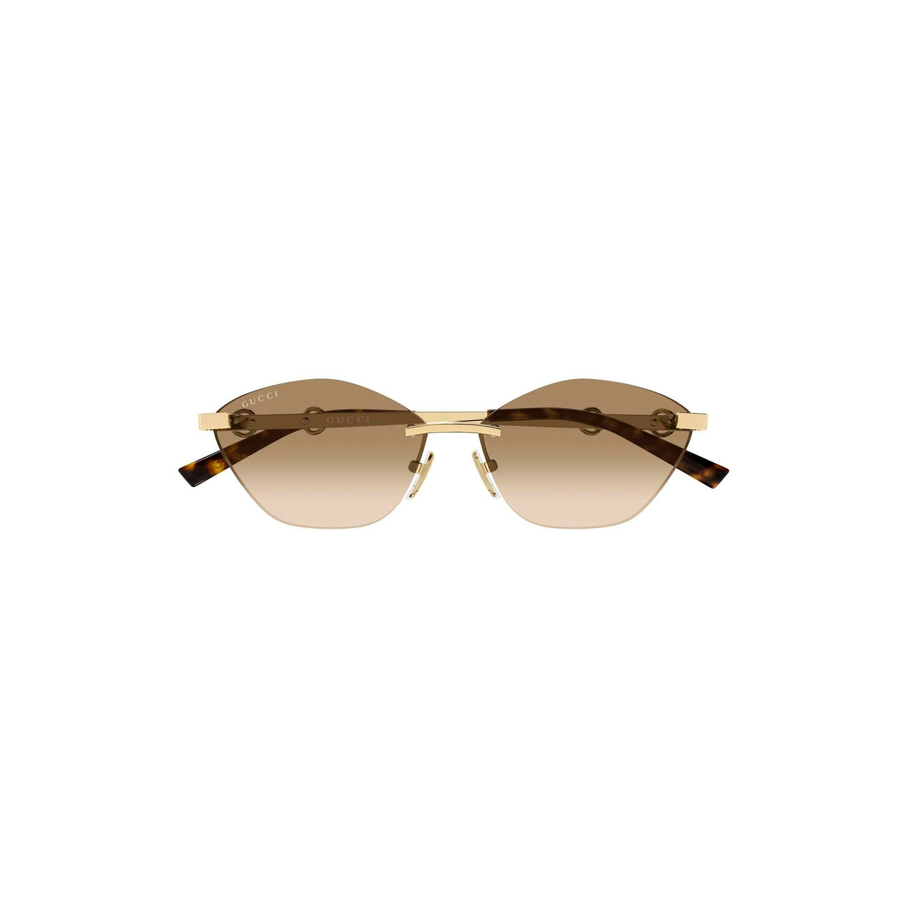 Gucci Women's Metal Sunglasses – Brown and Gold