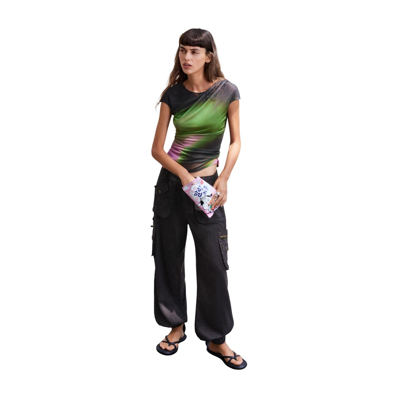 Women's Desigual Stretch T-Shirt - Black