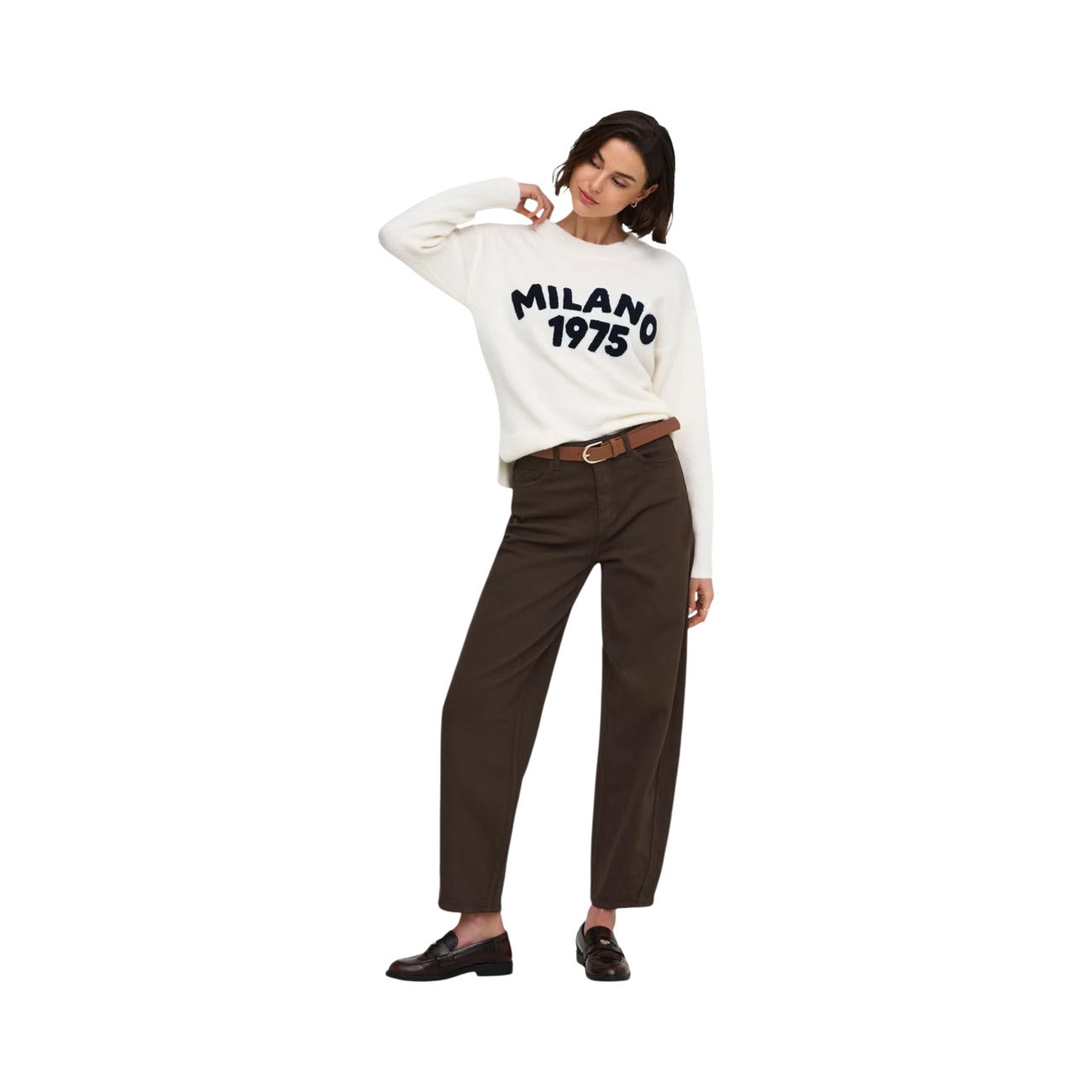 Women's brown jeans Jacqueline de Yong