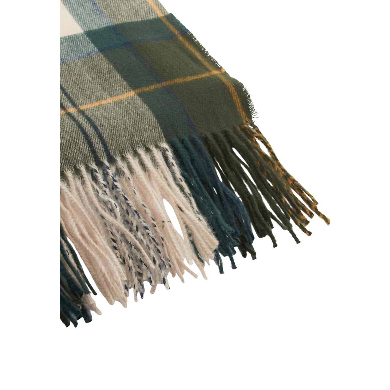 Écharpe Barbour Stanway Tartan Wrap Femme – Blanc et Bleu