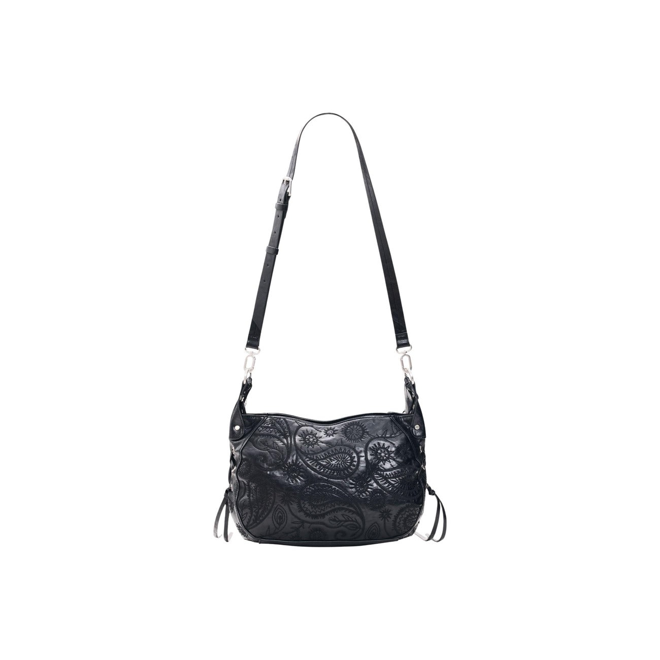 Desigual women's floral shoulder bag – Black