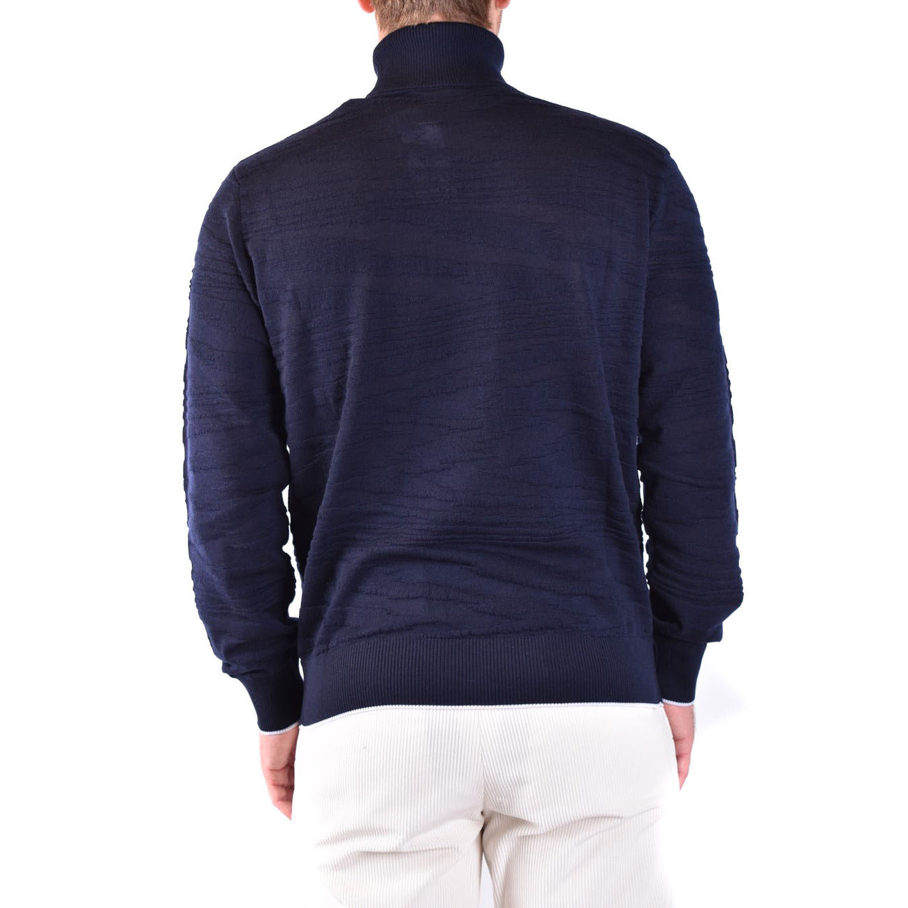Pull col montant homme Missoni en laine – Bleu