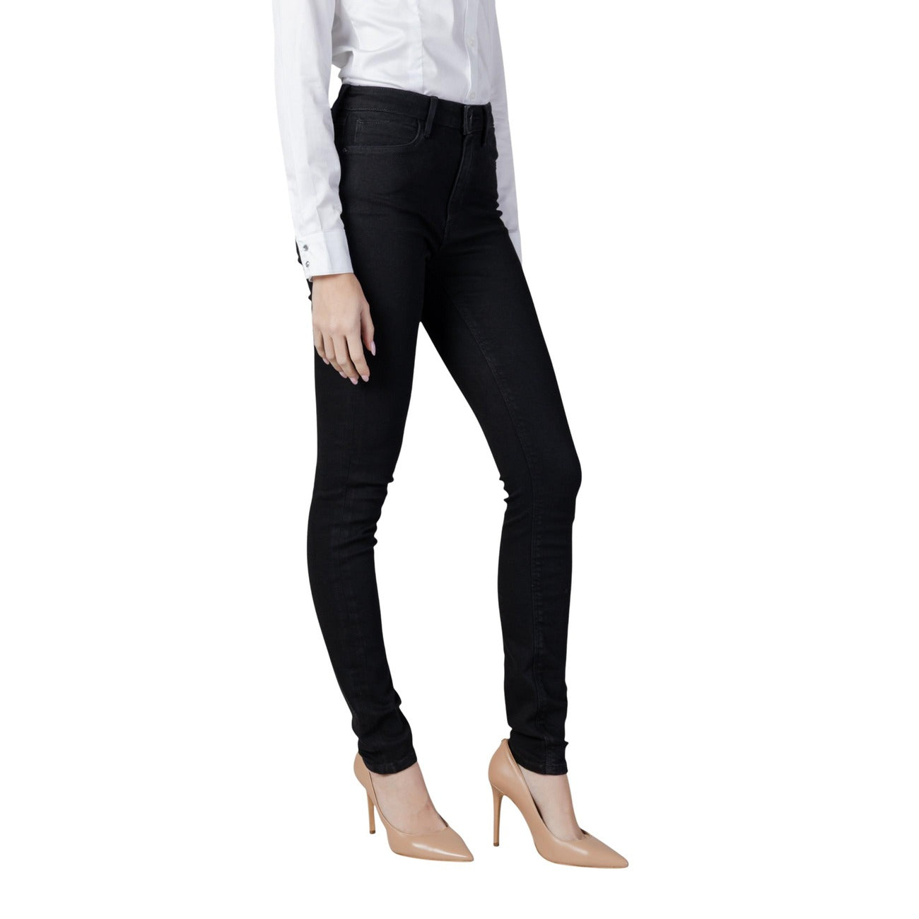 Guess women's black stretch cotton jeans