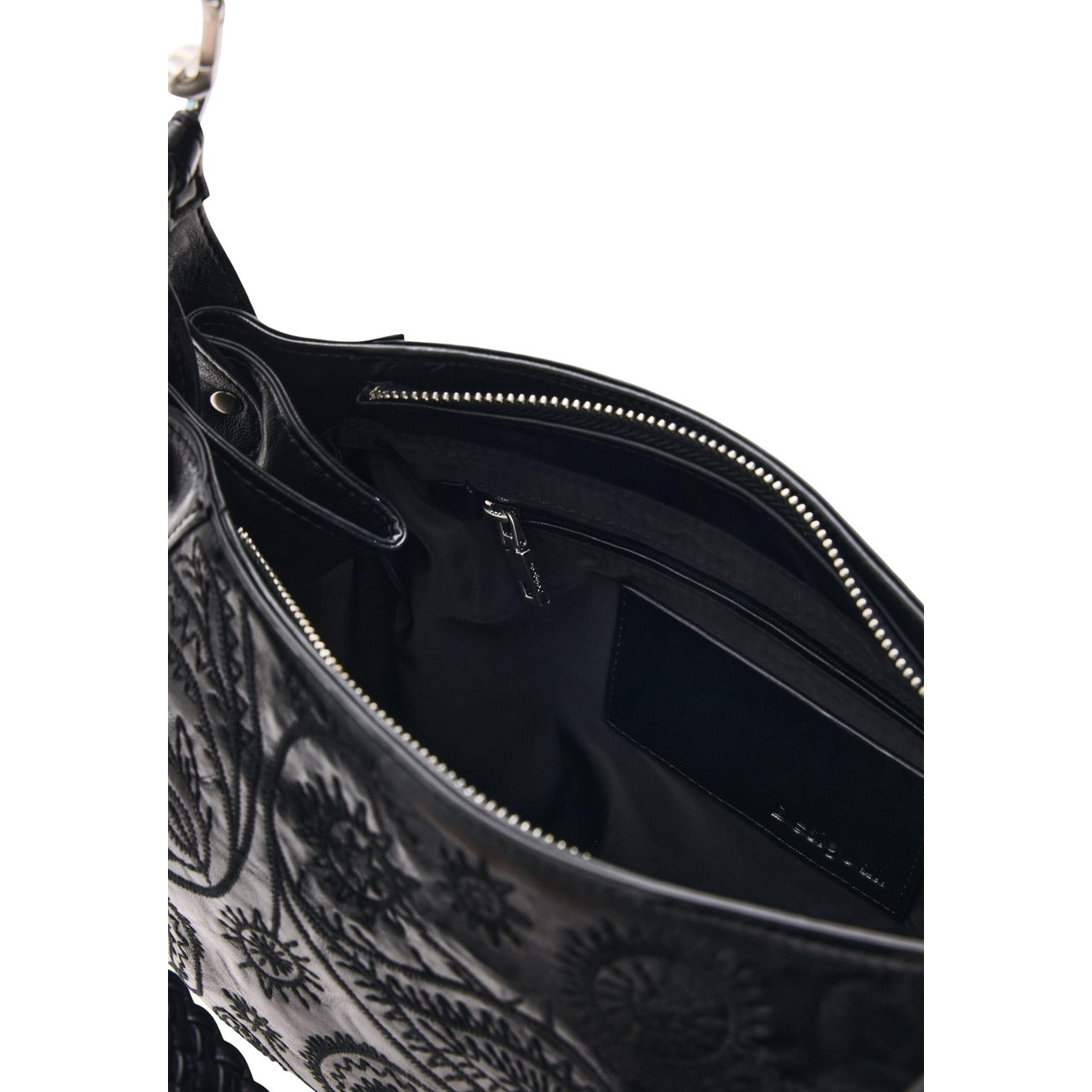 Desigual women's floral shoulder bag – Black